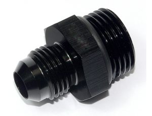 15838 - Adaptor, AN-10 to AN-12 ORB, Male-Male, Including Viton O Ring, Black