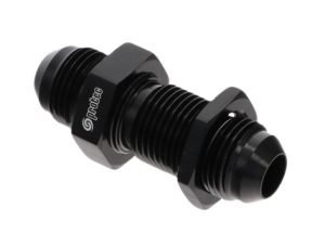 15871 - Bulkhead Fitting, AN-8 Male to AN-8 Male, Straight, Black