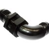 15872 - Bulkhead Fitting, AN-6 Male to AN-6 Male, 90° Swept, Black