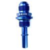 15882 - Bulkhead Fitting, AN-8 Male to 3/8 SAE QD male, O Ring Seal, Blue