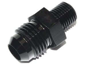 15824 - Adaptor, AN-6 to M10x1mm, Male-Male, Black