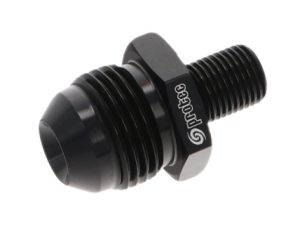 15825 - Adaptor, AN-8 to M10 x 1mm, Male-Male, Black