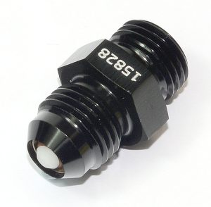 15828 - Check Valve, ORB-6 to AN-6, Male-Male, Including Viton O Ring, Black
