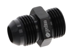 15842 - Adaptor, AN-8 to AN-8 ORB, Male-Male, Including Viton O Ring, Black