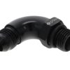 15847 - Adaptor, AN-6 to AN-6 ORB, Male-Male, 90° Full Flow, Including Viton O Ring, Black