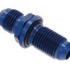 15876 - Bulkhead Fitting, AN-6 Male to AN-6 Male, O Ring Seal, Blue
