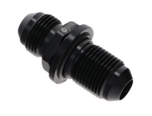 15877 - Bulkhead Fitting, AN-8 Male to AN-8 Male, O Ring Seal, Black