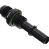 15879 - Bulkhead Fitting, AN-6 Male to 3/8 SAE QD male, O Ring Seal, Black