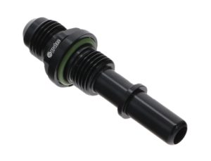 15879 - Bulkhead Fitting, AN-6 Male to 3/8 SAE QD male, O Ring Seal, Black