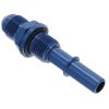 15880 - Bulkhead Fitting, AN-6 Male to 3/8 SAE QD male, O Ring Seal, Blue